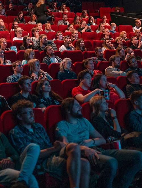 Group of people in cinema